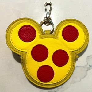 DISNEY LOUNGEFLY Mickey Shaped Wristlet Clutch Coin Purse With Hook